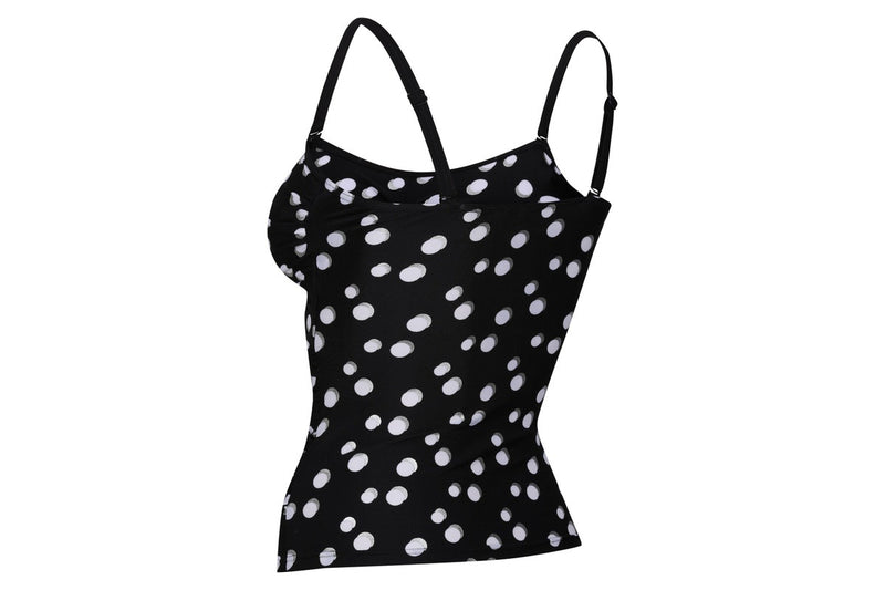 Regatta Womens/Ladies Aceana II Polka Dot Tankini Top (Black/White) (8 UK)