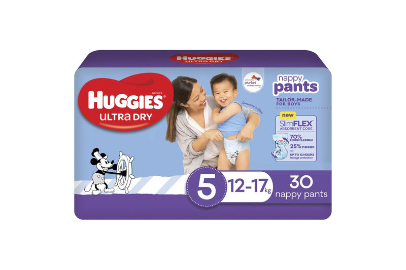 Huggies Ultra Dry Walker Boy Pants - Size 5