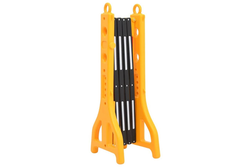 Folding Traffic Barrier Yellow And Black 250X38X96 Cm Opbknn