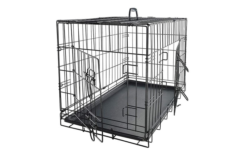 30 inch Double Door Folding Pet Wire Cage Metal Folding Cage for Pets