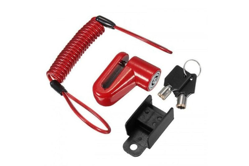 2 Sets of Anti Theft Disc Brakes Lock With Steel Wire For Xiaomi M365 Electric Scooter Red Standard