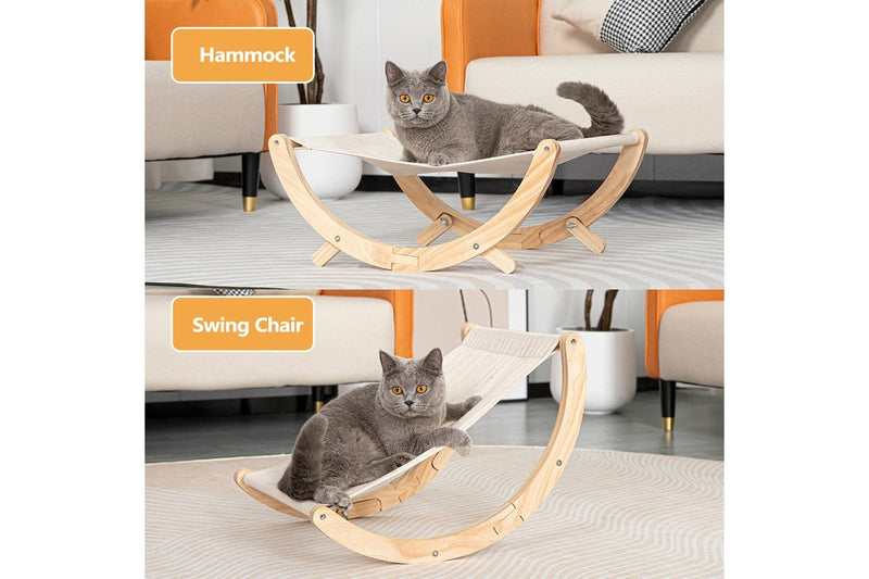 2-in-1 Cat Swing Chair Bed Cat Hammock - NZ Stock