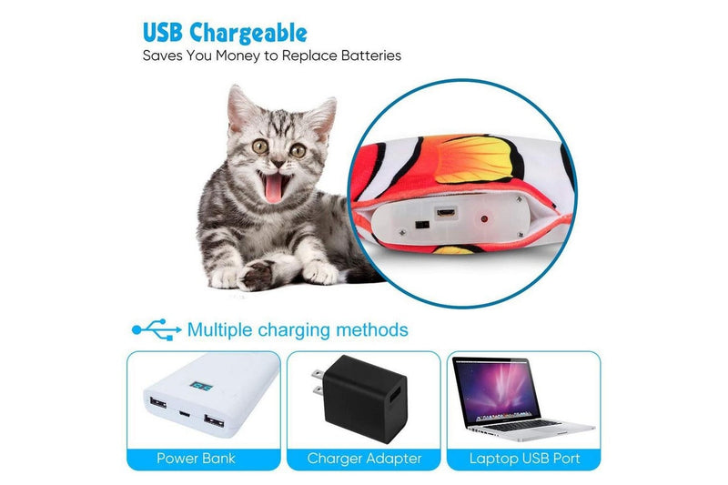 USB Rechargeable Realistic Moving Fish Cat Toys