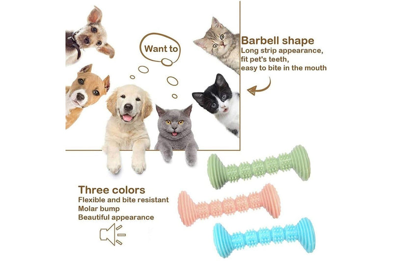 Durable Eco-friendly Dumbbell Shaped Dog Chew Toy For Small Dogs Teething Safe