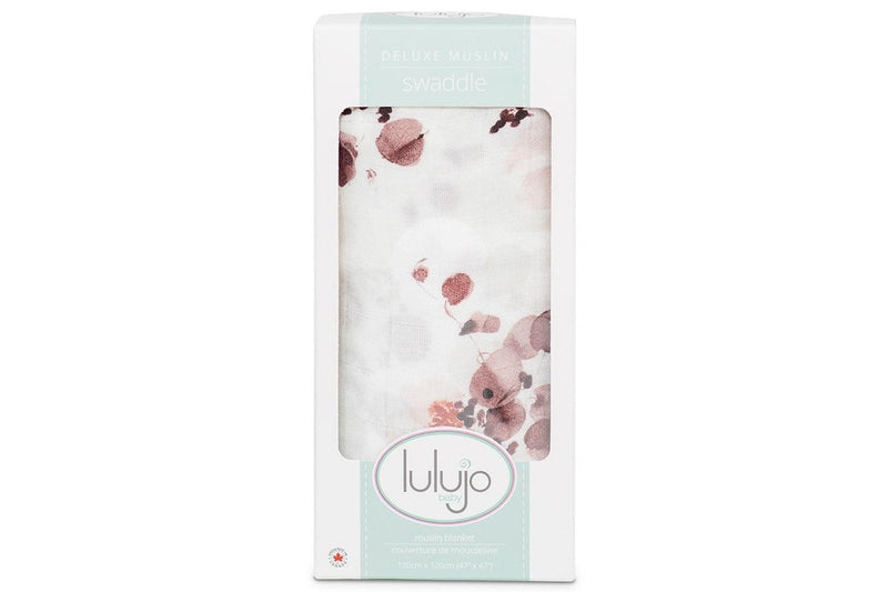 Lulujo: Muslin Bamboo Swaddle - Eucalyptus
