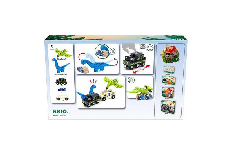 5pc Brio Dinosaur Battery Train Kids Childrens Pretend Play Interactive Toy 3y+