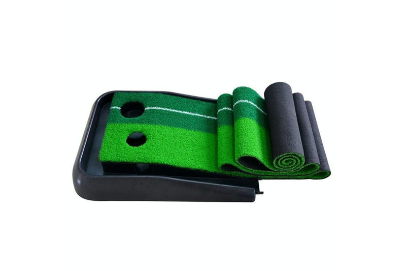 2.5M Golf Indoor Swing Grip Putting Trainer Practice Pace With Automatic Return Fairways