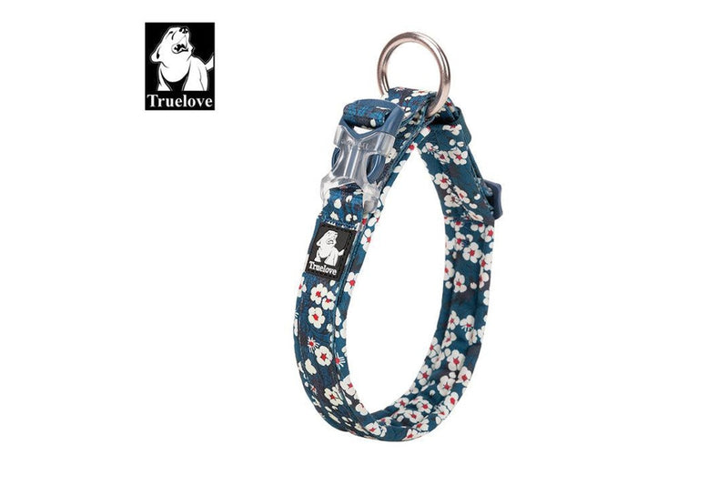Floral Collar Saxony Blue Xs