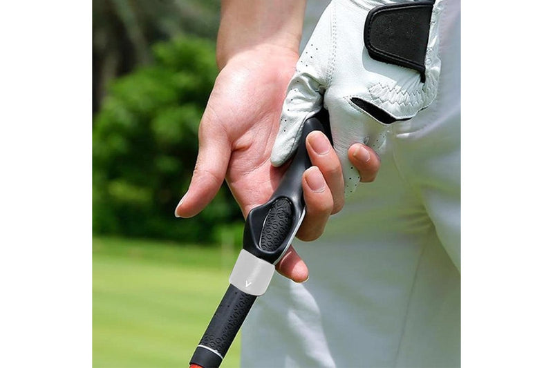 Golf Grip Trainer Attachment Trainer Beginner Outdoor Golf Swing Training Aid Grey