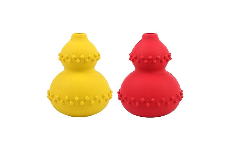 Natural Rubber Treat Dispensing Game Dog Toy Pet Supplies - Red