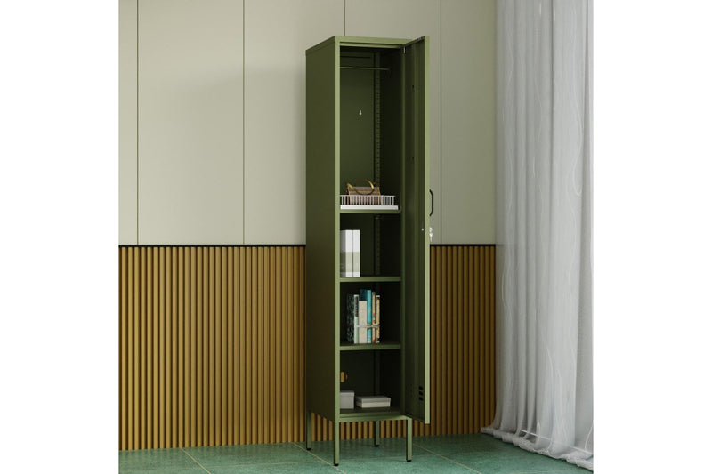 Fraser Country Milan Metal Locker Storage Cabinet - Olive Green