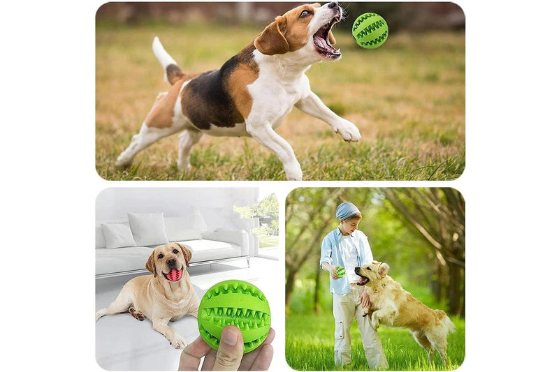 Pet Dog Chew Ball Toy Rubber Teeth Cleaning Bite Ball Puppy Treat Ball