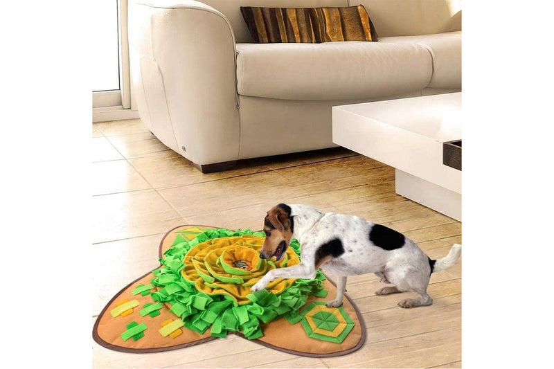 Pet Dog Snuffle Mat Nose Training Sniffing Pad Puzzle Toy Slow Feeding - One Size