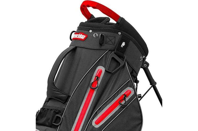 Longridge Waterproof Golf Club Stand Bag (Black/Red) (One Size)