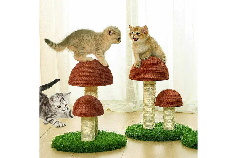 Scratching Post & Climbing Frame - Mushrooms (Brown)
