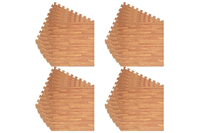 Floor Mats 24 Pcs Wood Grain Eva Foam