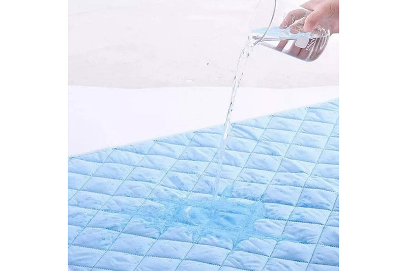 2Pcs Reusable Large Urine Mat Water Resistant Nappy Diaper Changing Pad Blue