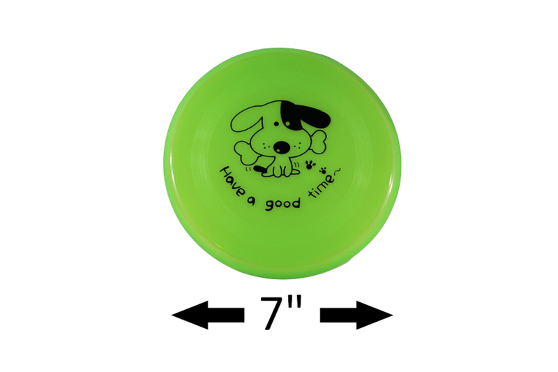 Random Large Dog Puppy Plastic Frisbee Fetch Flying Disc Training Toy - Standard