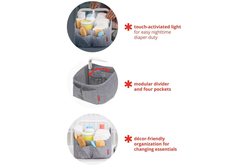 Skip Hop: Nursery Style Light Up Diaper Caddy - Oat