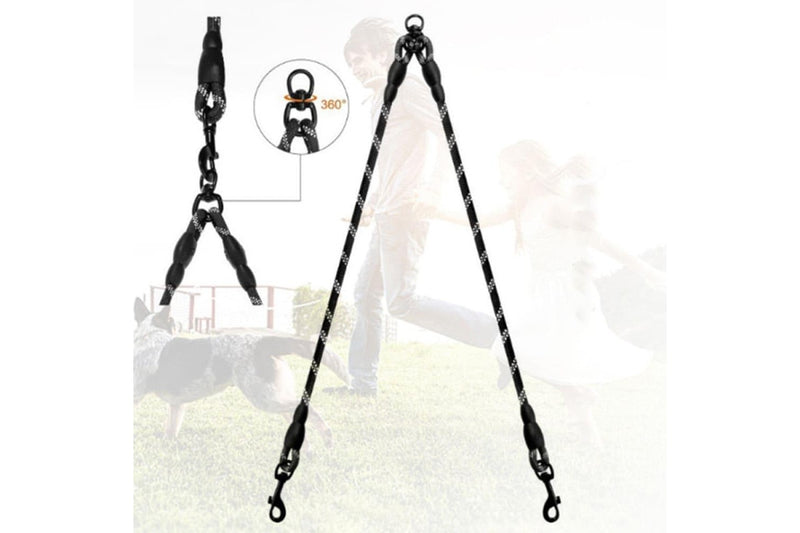 Reflective Nylon Couple Dog Leash