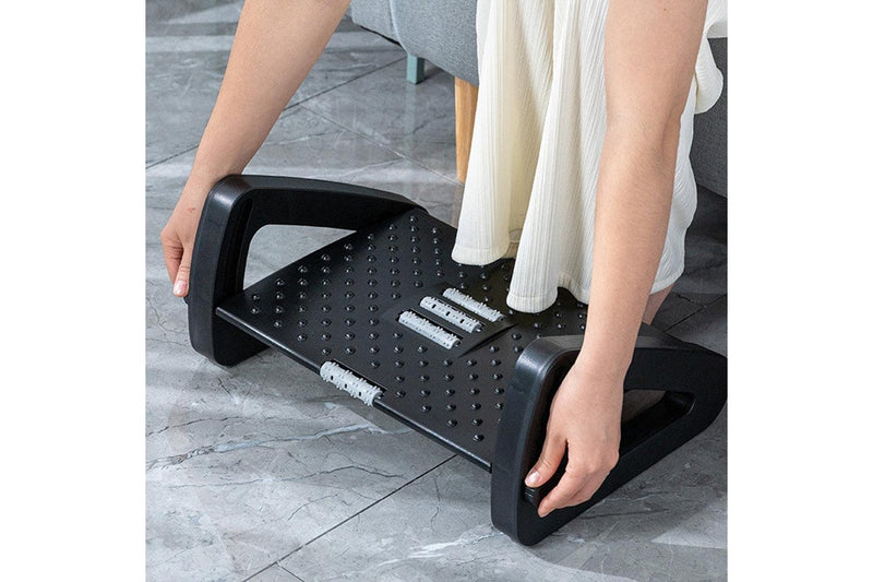 Foot Rest with Massage Roller Adjustable Height Footrest Non Slip Foot Stool for Office Home