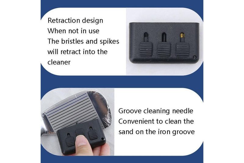 3 Pcs Golf Multi-Function Portable Groove Slit Cleaning Brush