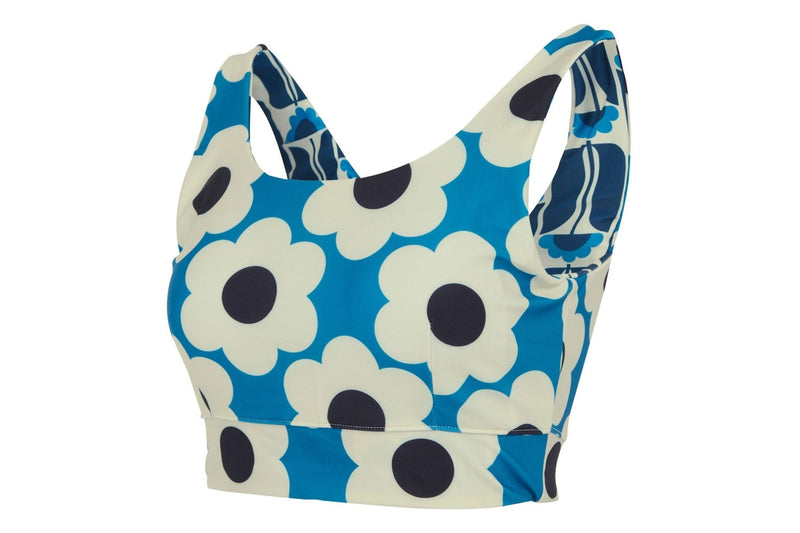 Regatta Womens/Ladies Orla Kiely Daisy & Tall Flowers Reversible Bikini Set (Blue/Navy) (14 UK)