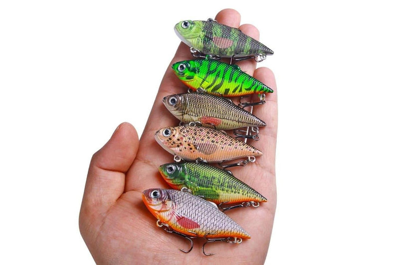 10 Piece Set Of Hengjia Vi101 Painted Vib Dummy Lures 6.4cm 8g