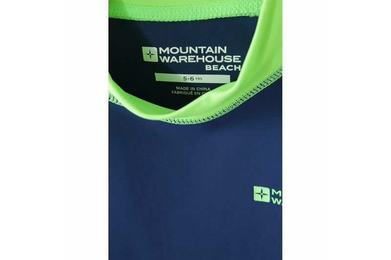 Mountain Warehouse Childrens/Kids Long-Sleeved Rash Top (Bright Green) (9-10 Years)