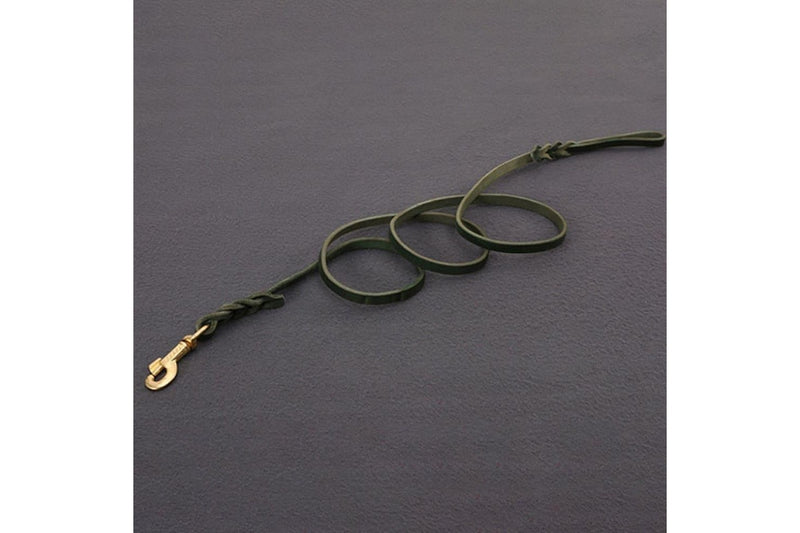 Copper Hook With Braided Real Leather Leash