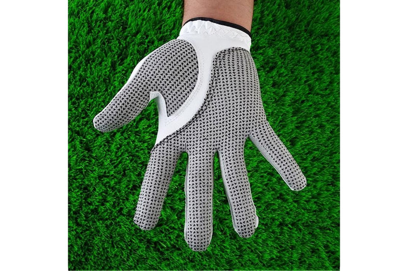 Right Hand Sheepskin Anti-Slip Particle Golf Men Gloves - Size 25#