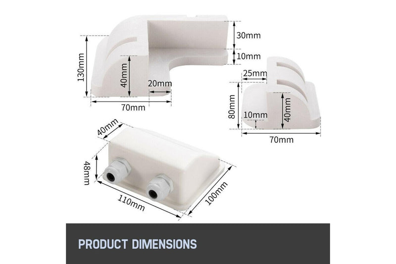 Solar Panels Corner Mounting Brackets Kit 7PCS Caravan Boat RV Vehicle Roof Mount