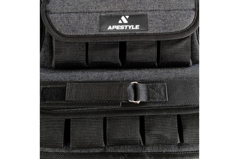 Ape Style Adjustable Weight Vest Black 10kg