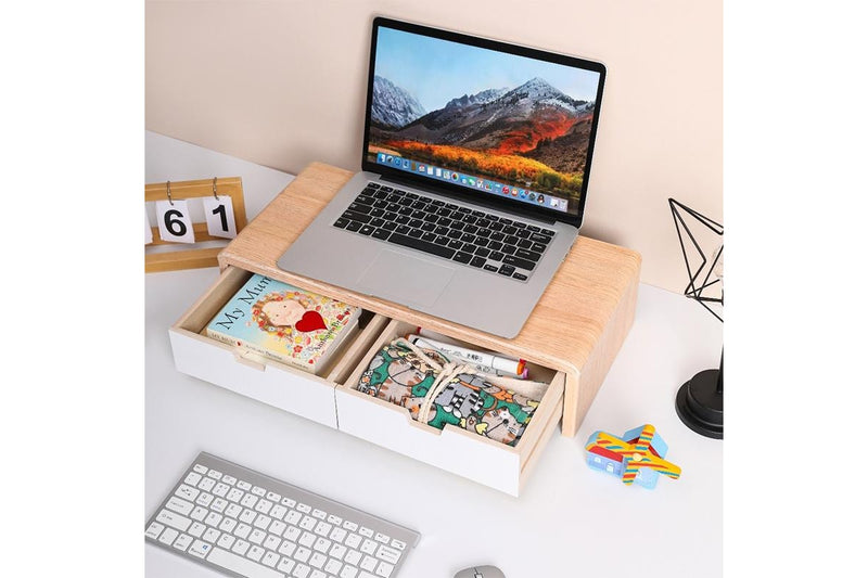 STORFEX Monitor Stand with 2 Storage Drawers