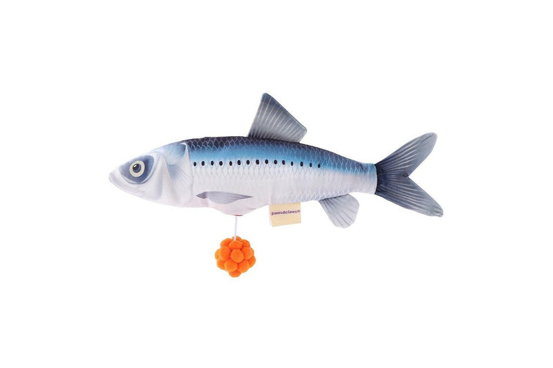 2x Paws & Claws Plush Fish Surprise Pet Interactive Play Toy 30cm w Catnip Blue