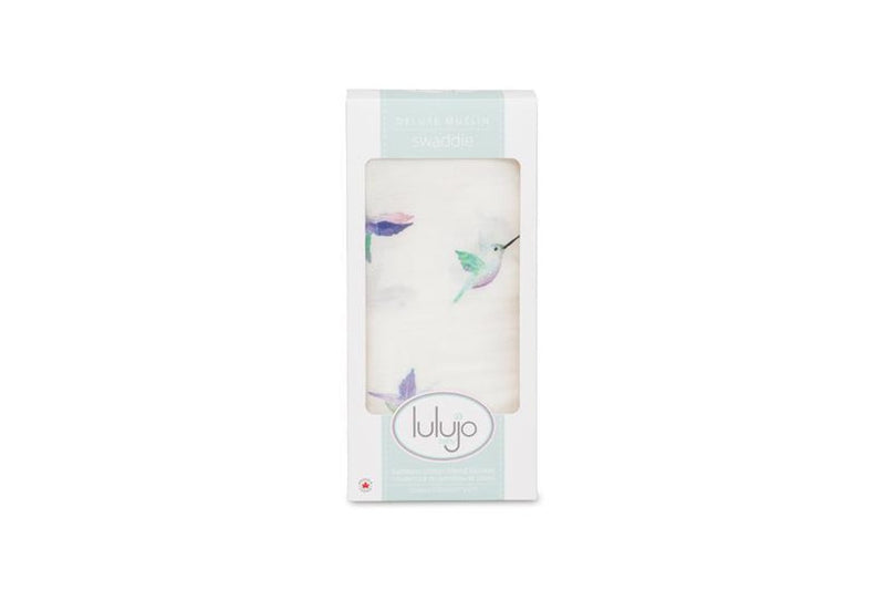 Lulujo: Muslin Bamboo Swaddle - Hummingbird