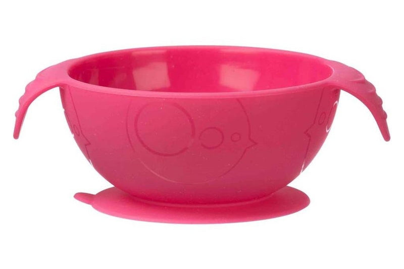 b.box: Silicone Bowl & Spoon - Strawberry Shake