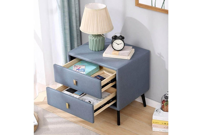 Bedside Table Nordic Modern Wooden 2 Drawer