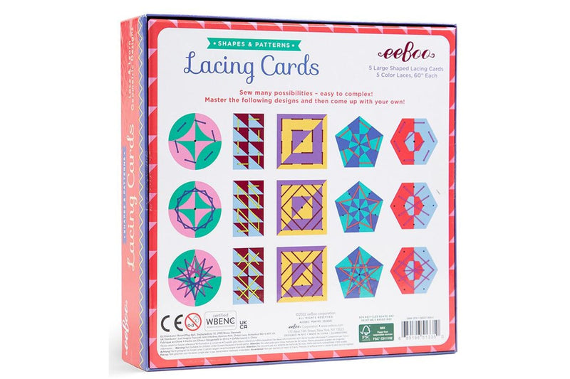 eeBoo: Lacing Cards - Shapes & Patterns