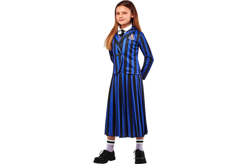 Wednesday (2023): Nevermore Academy - Blue Costume (Size: 5-7)