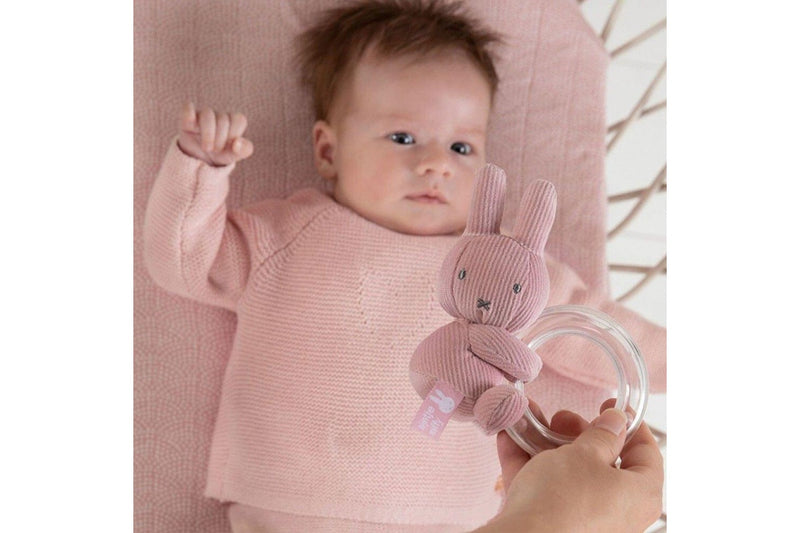 Miffy: Ring Rattle - Pink Rib