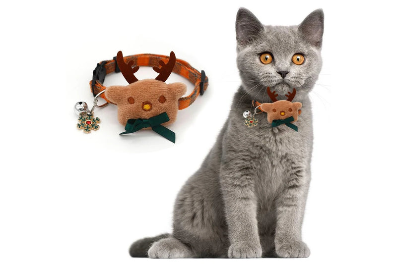 Adjustable Christmas Pet Collar Safety Buckle Cat Puppy Party Decor