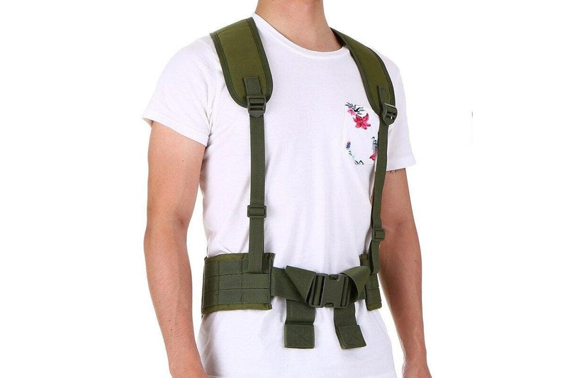 H Harness Multicam Gear Suspenders Vest Army Green - Standard - Set Of 1