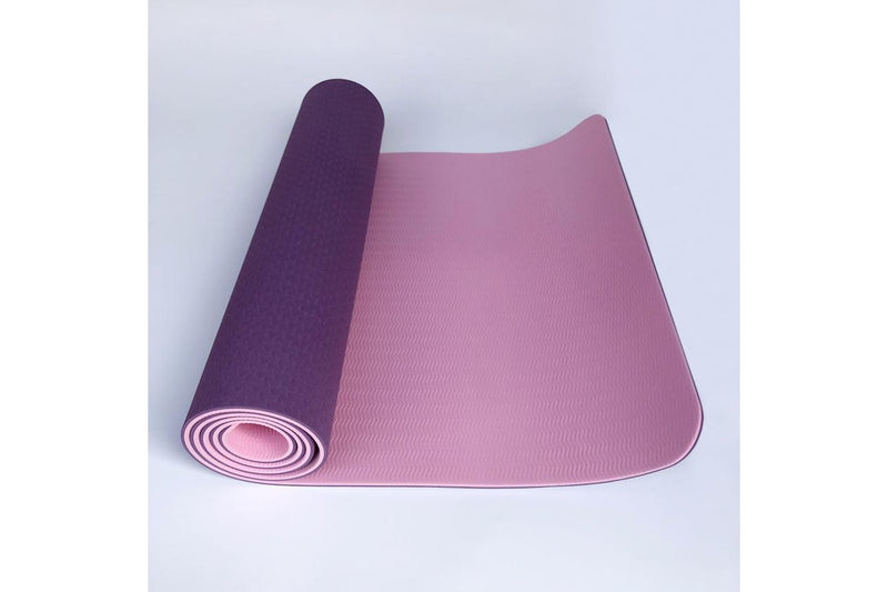 Ape Style Non-Slip Thick Yoga Training Mat (8mm) - Maroon/Pink