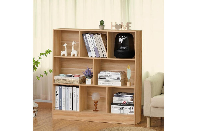 STORFEX 3-Tier Open Bookshelf - Wood