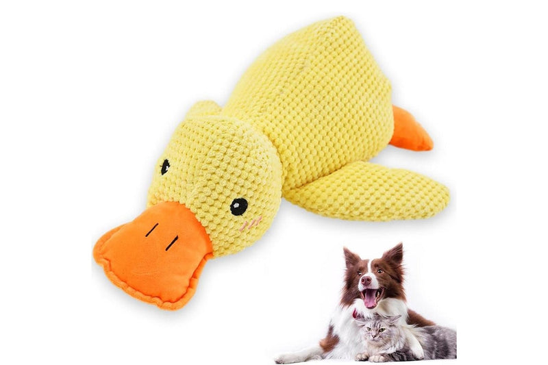 Cute Plush Duck Squeaky Dog Toy With Soft Squeake - Pink