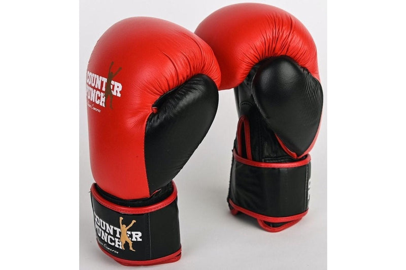 Counterpunch Premium Leather Boxing Gloves - Red - 12oz