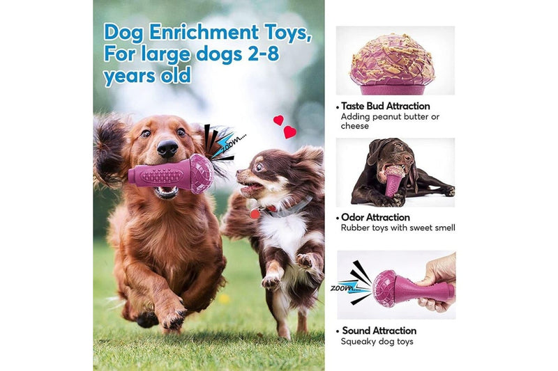 Durable Non-toxic Teeth Cleaning Treat Dispensing Dog Toy For Aggressive Chewers