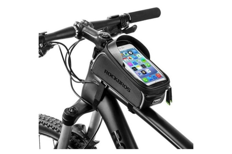 Bike Bag 017-1Bk Top Tube Portable Waterproof Bicycle Frame Touch Screen Cell Phone Holder Black - Standard - Set Of 1