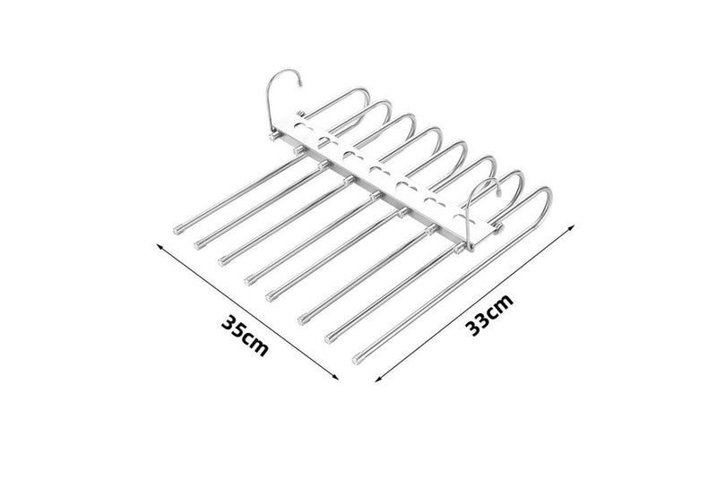 Multiple Layers Magic Pants Hangers Scarf Hangers Towel Rack Closet Hanger Organizer-8 Rods